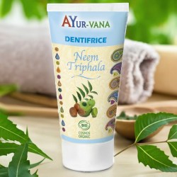 🪥 Dentifrice Neem & Triphala Bio – 75 ml – Ayurvana 2025