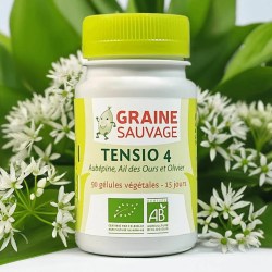 Ail des ours et flacon de Tensio 4 Bio - 90 gélules végétales - Graine Sauvage 2025