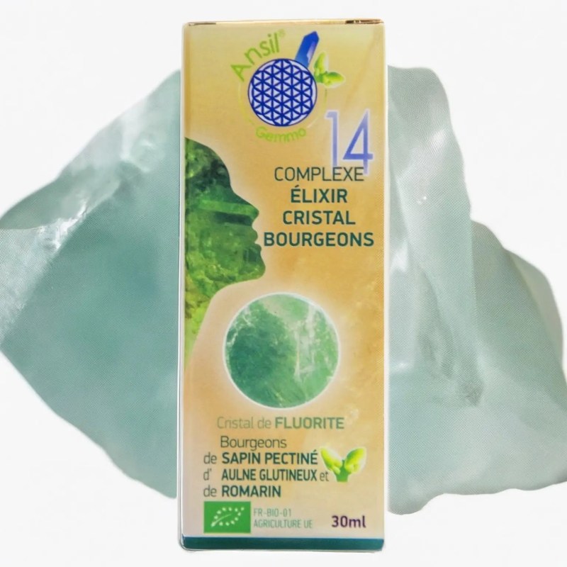 Complexe N°14 bio Fluorite, Sapin pectiné, Aulne glutineux & Romarin – 30 ml – Ansil 2025