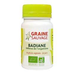 Badiane Bio (Anis étoilé) – 60 gélules végétales – Graine Sauvage 2026