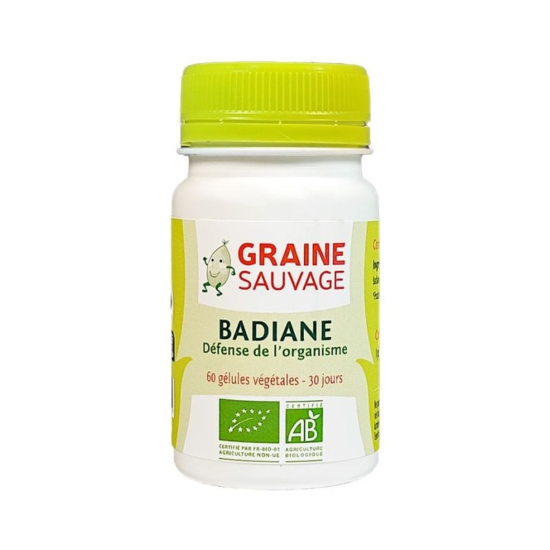 Badiane Bio (Anis étoilé) – 60 gélules végétales – Graine Sauvage 2026