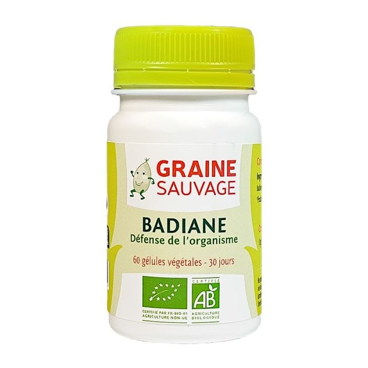 Badiane Bio (Anis étoilé) – 60 gélules végétales – Graine Sauvage 2026