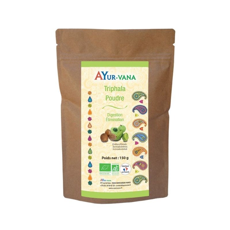 Triphala Bio – 150 g de poudre – Ayur-vana 2026