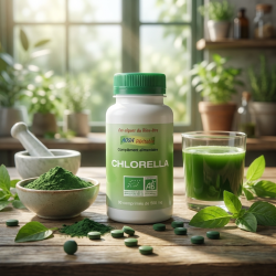 Chlorella sur plan de travail