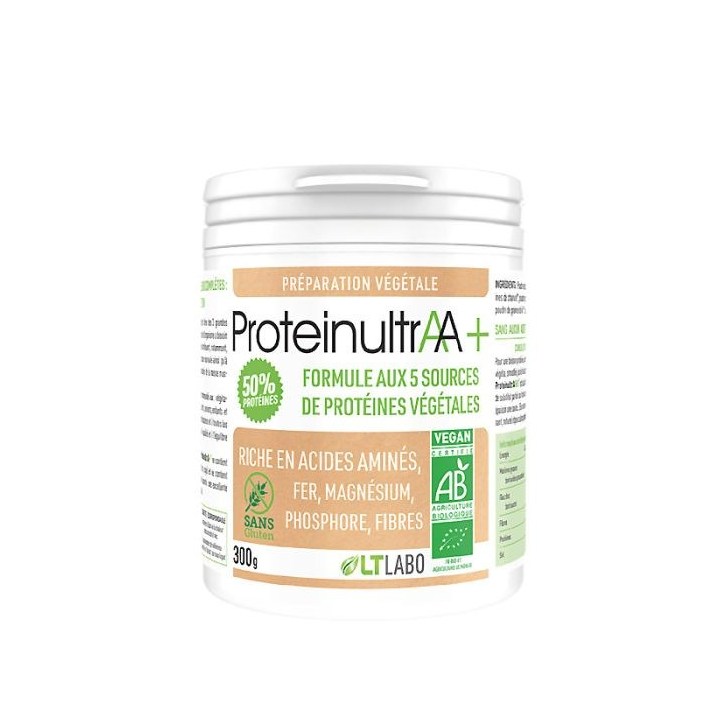 ProteinultrAA+ Bio – Protéines végétales bio | LT Labo 300 g
